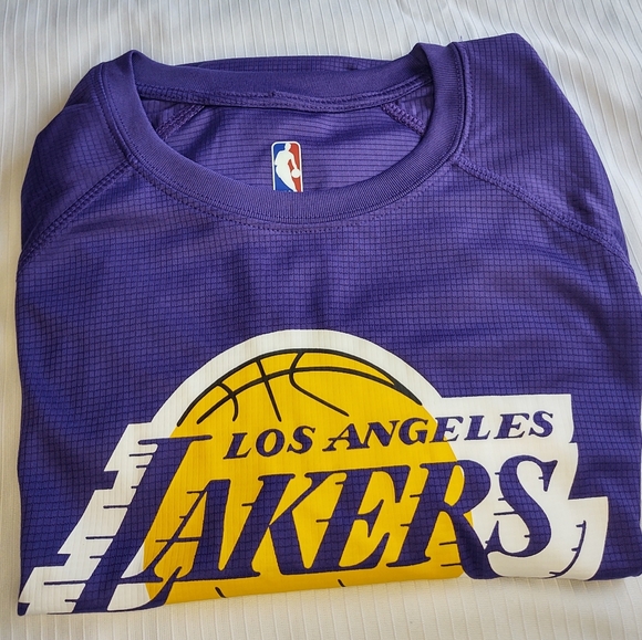 NBA Purple Lakers Basketball Short Sleeve Jersey Shirt Size XL - Picture 1 of 5